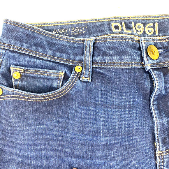 DL1961 Angel Jeans Mid Rise Skinny Ankle Blue Mariner 1214 Comfort Womens sz 28 - Picture 5 of 13